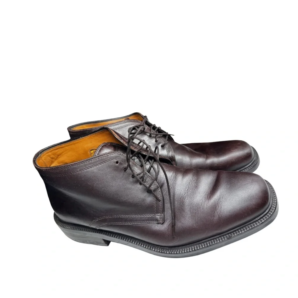 Cole Haan Men's Dark Brown Chukka Boots leather 11 casual office work neutral